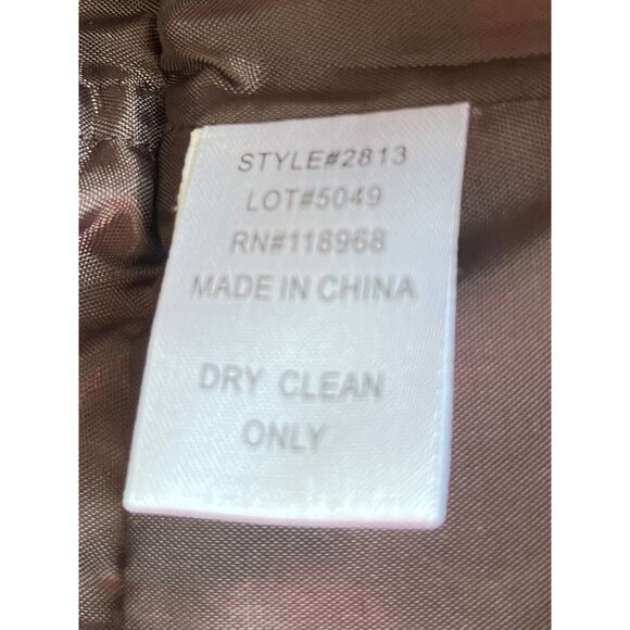 OC Silk Party Cocktail Dress Size 10 Brown Purple Gold Sleeveless - Picture 9 of 10